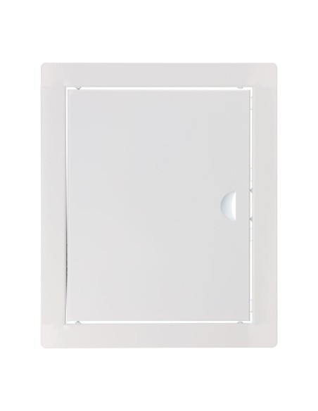 Tapa de registro rectangular empotrable acero 20x25cm blanca