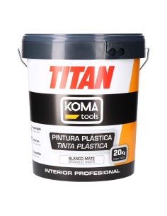 Pintura plástica vinílica interior blanco mate 20 kg