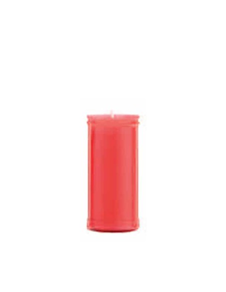 Vela para difuntos plastificada roja ø55x130mm