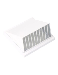 Rejilla ventilación con campana abs ø 100mm blanca