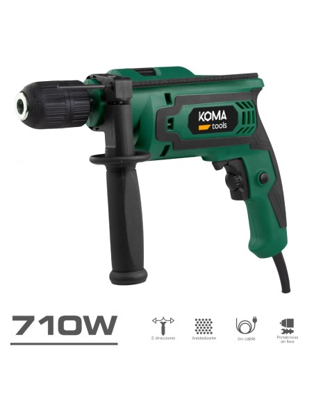 Taladro percutor 710 w, 295 x 65 x 210 mm