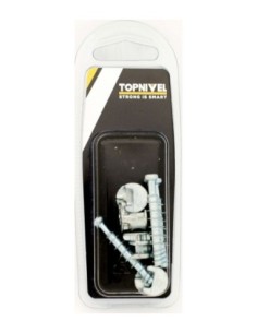 E CENTRICA MUEB Ø15MM ZAMAK NIQ CON PERNO NIVEL 4 PZ