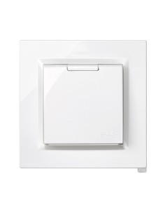 Enchufe 2p+t tipo f monobloc blanco