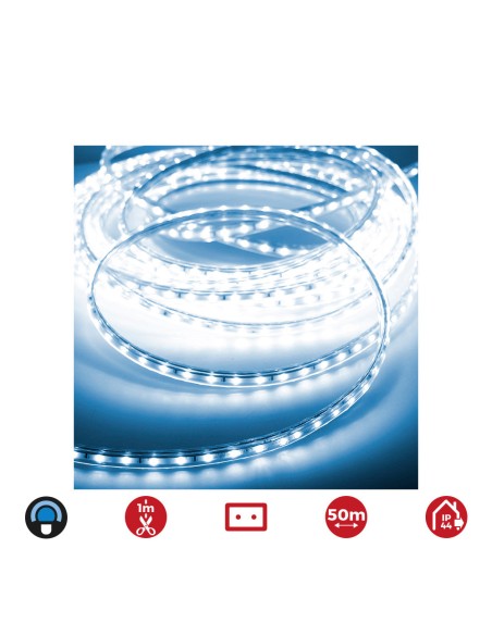 Tira de led 60 leds/m 4,2w/m 220-240v ip44 50 m azul