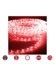 Tubo flexiled 2 vias multifuncion 48 m 36 leds/m iip44 rojo