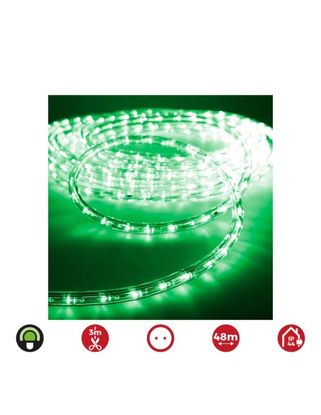 Tubo flexiled 2 vias multifuncion 48 m 36 leds/m ip44 verde