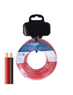 Carrete cable paralelo 2x1mm rojo/negro 5m.