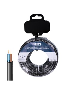 Carrete manguera tubular h05vv-f 2 x 0,75 mm negra, 25 m