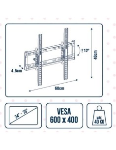 SOPORTE TV VESA 600 400 34 70' ARRIBA-ABAJO 12 NE CARGA MA