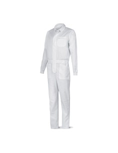 Mono trabajo en tejido tergal de 200 gramos con 4 bolsillos. t56. blanco