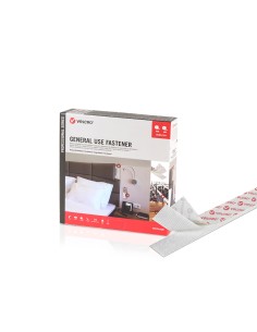 Cinta de gancho y bucle adhesiva blanca 20 mm x 25 m