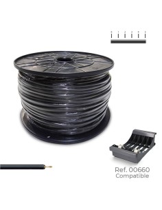 Cablecillo h07z1-k 1,50 mm negro, 500 m. ( bobina mediana )