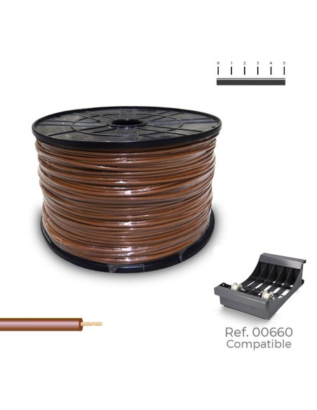 Cablecillo h07z1-k 1,50 mm marrón, 500 m. ( bobina mediana )