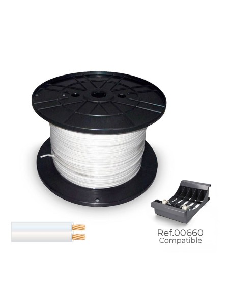 Cable paralelo 48v 2 x 0,75 mm blanco 500 m. (bobina mediana)