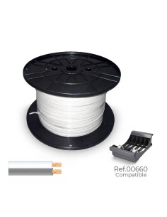 Cable paralelo 48v 2 x 0,75 mm blanco/gris 500 m. (bobina mediana)