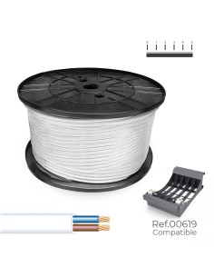 Manguera plana 2 x 1,50 mm blanca, 200 m. (bobina grande)