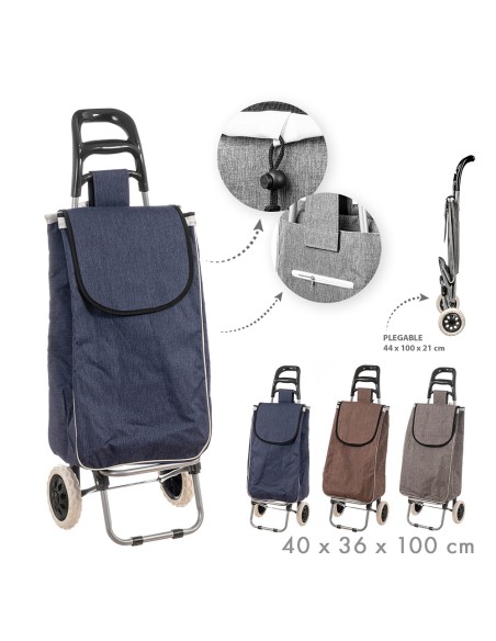 Carro de la compra plegable, colores surtidos