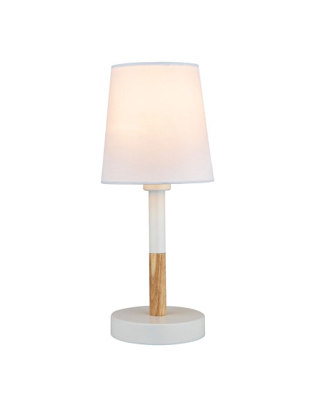 Lámpara de mesa blanca, e14 máx 40 w, ø 13 x 32 cm,