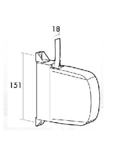 RECOGEDOR PERS 18MM SOBREP MINI PL BL-GR GAVIOTA