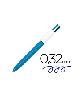 Boligrafo 4 colores punta de 1 mm clasico