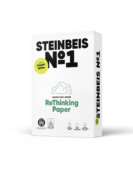 Papel din a4, 80 gramos, blanco reciclado 500 hojas