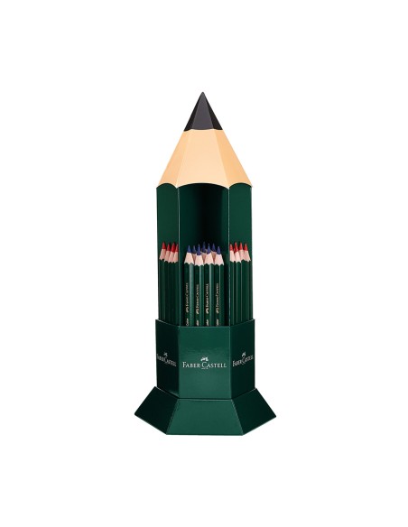 Expositor 60 lapices gruesos rojo/azul