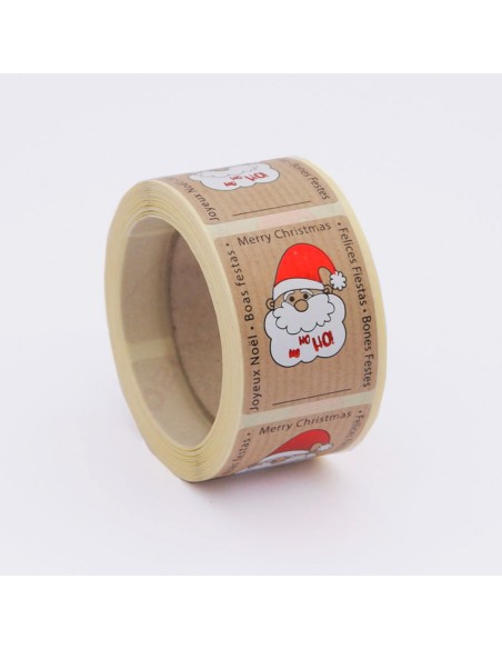Etiquetas adhesivas navidad, 250 unidades, 45 x 35 mm
