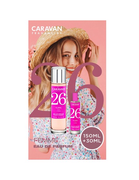 Estuche eau de parfum caravan n 26, 150 + 30 ml señora