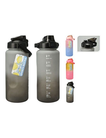 Botella de agua 2000 ml colores surtidos