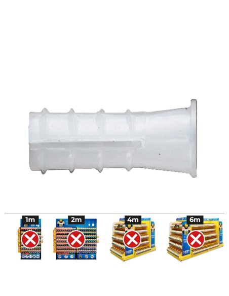 Taco de plástico tipo b ø 6 mm, caja 500 uds