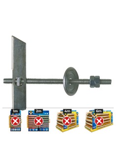 Basculante espárrago m5 con arandela y tuerca (caja 50 unid)