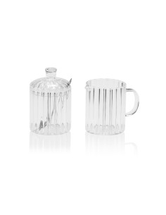 Azucarero y jarra de cristal 200 ml