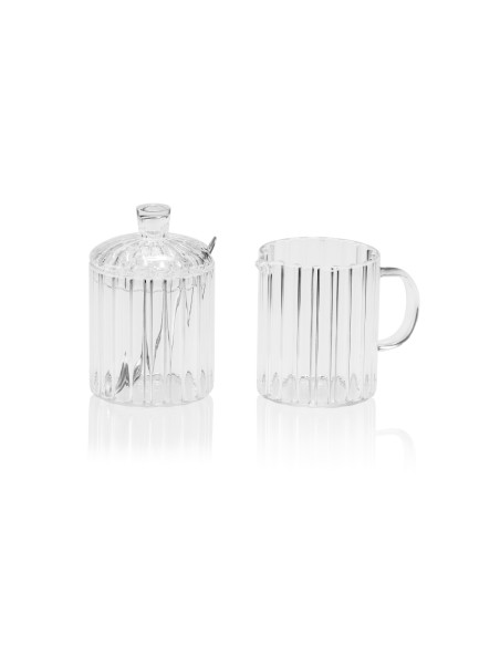 Azucarero y jarra de cristal 200 ml