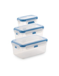 Set 3 fiambreras super lock rectangular