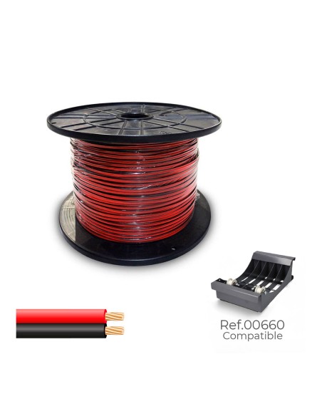 Cable paralelo 48v 2 x 1,00 mm rojo/negro 400 m. ( bobina mediana )