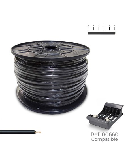 Cablecillo h07z1-k 2,50 mm negro, 400 m. ( bobina mediana )