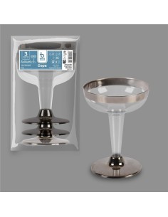 Copa baja reutilizable 100 cc, 3 uds