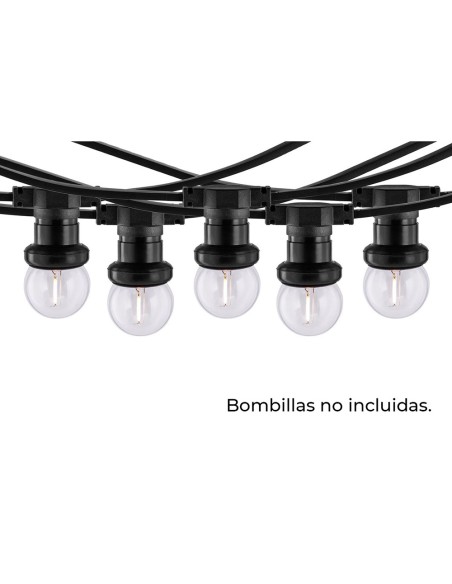 Guirnalda 40 portalámparas 2000 w 50-60 hz 220-240 v e27 ip44 20 m