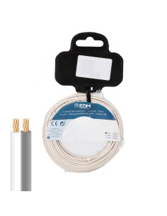 Carrete cable paralelo 2x1,50 mm blanco/gris "audio" 10 m