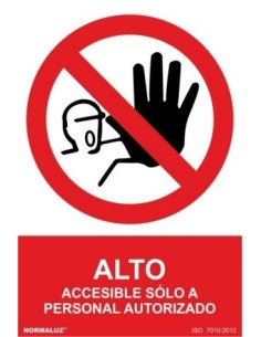 CARTEL SEÑAL 210 300MM PVC SOLO PERSONAL AUT NORMALUZ