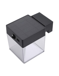 Aplique solar cuadrado 4 w 500 lm, 3.000/4.000/6.500 k, 3cct, con sensor, negro