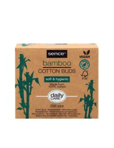 Bastoncillos bambú, 200 uds