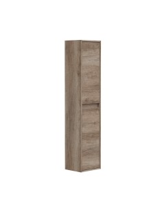 Columna baño suspendida, 2 puertas, marrón nordik