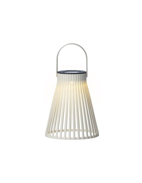 Farol solar de plástico blanco