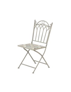 Silla metálica/mosaico bistró mosaico para exterior 38 x 50 x 89 cm