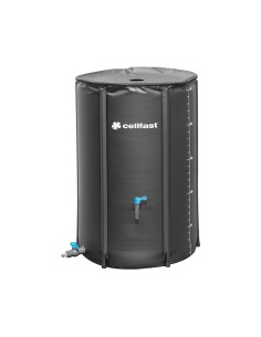 Depósito recolector para agua de lluvia plegable, capacidad de 250 l. ø 60 x 90 cm