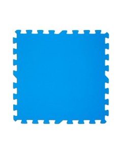 Protector de suelo de piscina, azul. 50 x 50 cm. 9 unidades