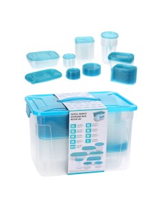 Cajas de almacenaje con tapa, 100 piezas