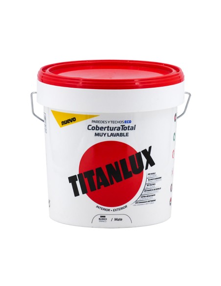 Pintura plástica vinílica veova interior/exterior eco lavable cobertura total blanco mate 750 ml