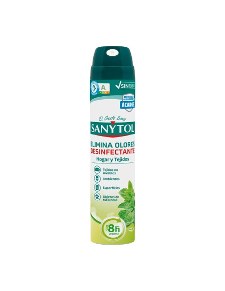 Ambientador elimina olores desinfectante aroma menta 300 ml